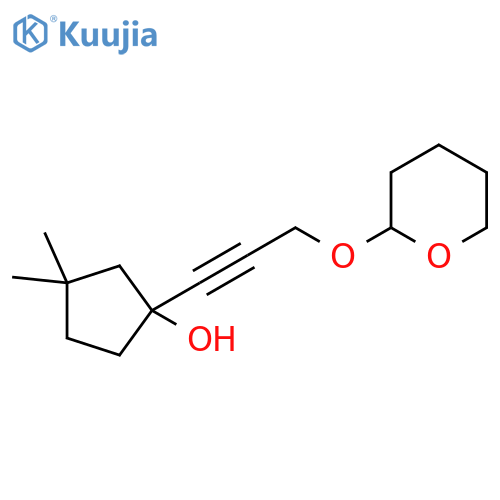 Cyclopentanol,3,3-dimethyl-1-[3-[(tetrahydro-2H-pyran-2-yl)oxy]-1-propynyl]- structure