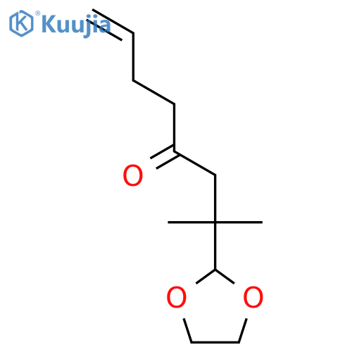 7-Octen-4-one, 2-(1,3-dioxolan-2-yl)-2-methyl- structure