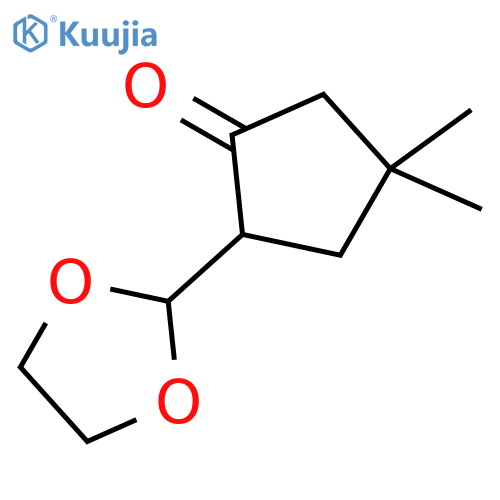 Cyclopentanone, 2-(1,3-dioxolan-2-yl)-4,4-dimethyl- structure
