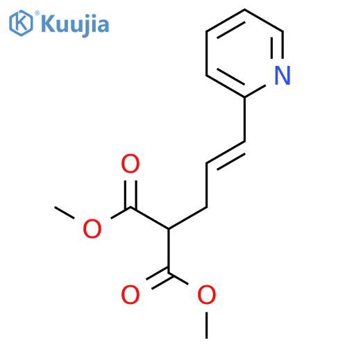 Propanedioic acid, [3-(2-pyridinyl)-2-propenyl]-, dimethyl ester structure