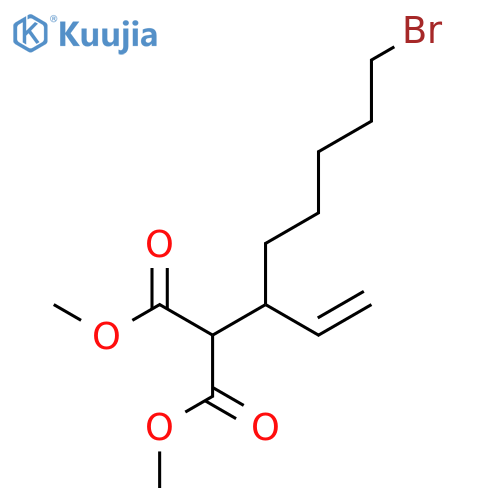 Propanedioic acid, (6-bromo-1-ethenylhexyl)-, dimethyl ester structure