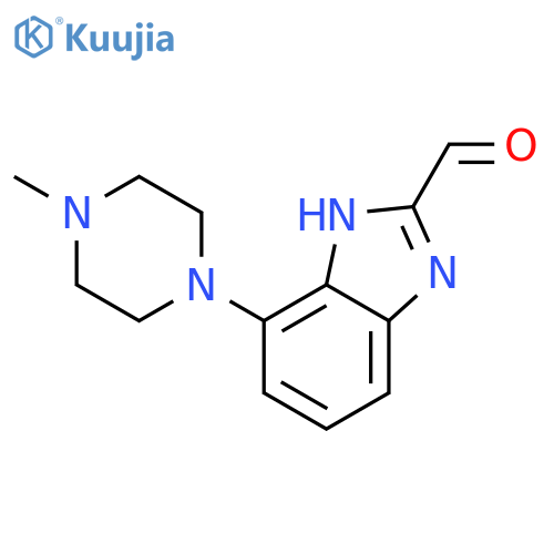 7-(4-methyl-1-piperazinyl)-1H-Benzimidazole-2-carboxaldehyde structure