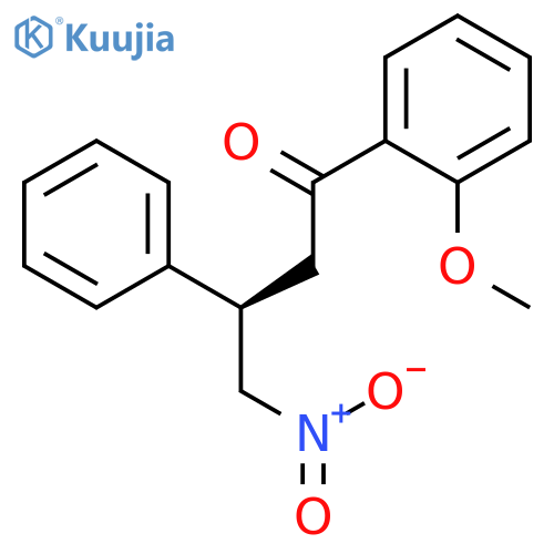 1-BUTANONE, 1-(2-METHOXYPHENYL)-4-NITRO-3-PHENYL-, (3R)- structure