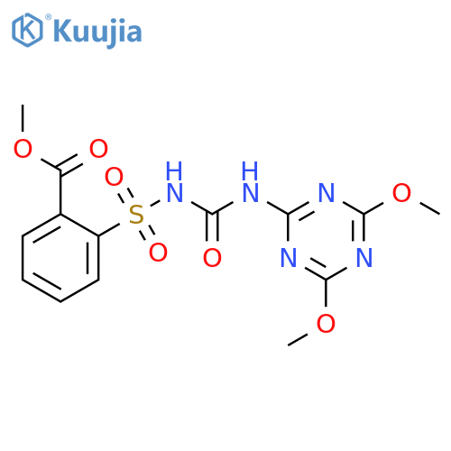 Benzoic acid,2-[[[[(4,6-dimethoxy-1,3,5-triazin-2-yl)amino]carbonyl]amino]sulfonyl]-, methylester structure