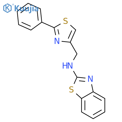 2-BENZOTHIAZOLAMINE, N-[(2-PHENYL-4-THIAZOLYL)METHYL]- structure