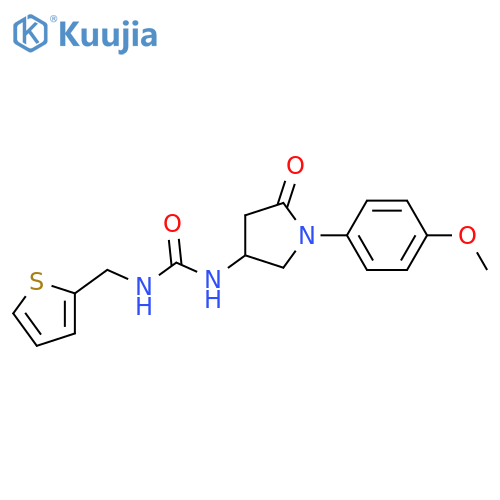3-1-(4-methoxyphenyl)-5-oxopyrrolidin-3-yl-1-(thiophen-2-yl)methylurea structure