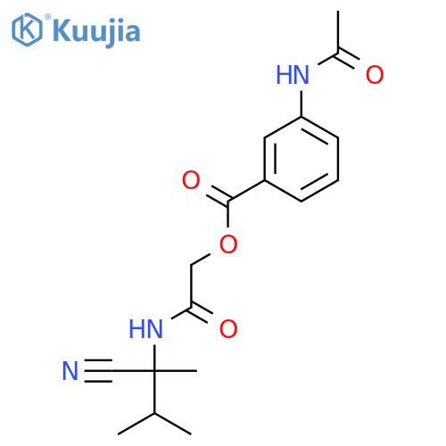 [(1-Cyano-1,2-dimethylpropyl)carbamoyl]methyl 3-acetamidobenzoate structure