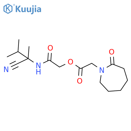 [(1-Cyano-1,2-dimethylpropyl)carbamoyl]methyl 2-(2-oxoazepan-1-yl)acetate structure