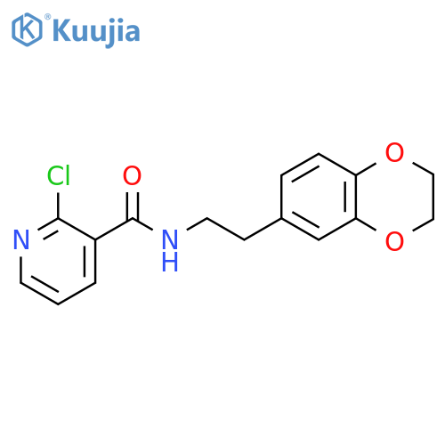 2-chloro-N-[2-(2,3-dihydro-1,4-benzodioxin-6-yl)ethyl]pyridine-3-carboxamide structure