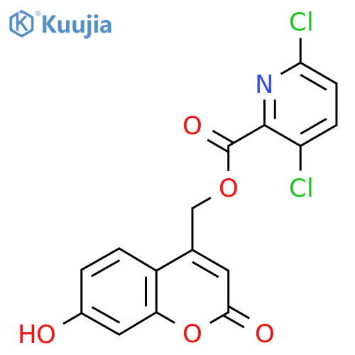(7-Hydroxy-2-oxochromen-4-yl)methyl 3,6-dichloropyridine-2-carboxylate structure