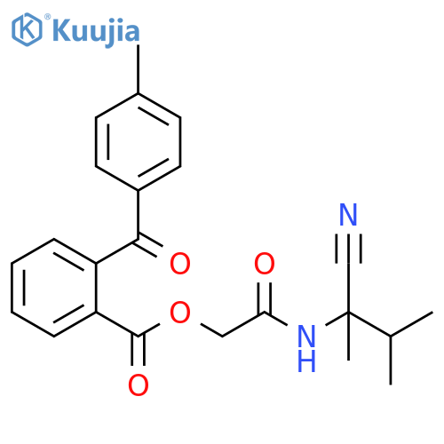 2-[(1-Cyano-1,2-dimethylpropyl)amino]-2-oxoethyl 2-(4-methylbenzoyl)benzoate structure