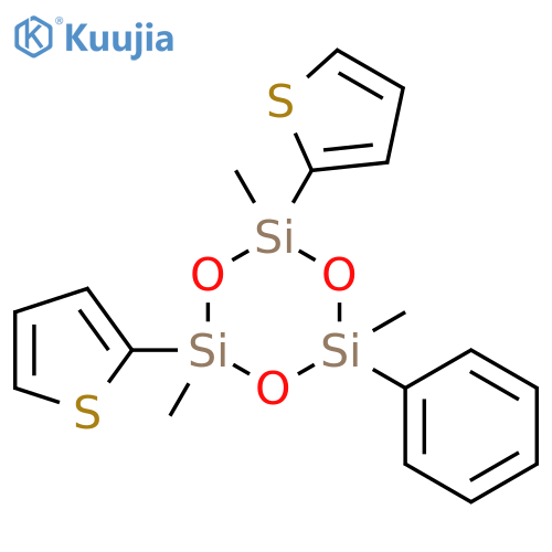 Cyclotrisiloxane, 2,4,6-trimethyl-2-phenyl-4,6-di-2-thienyl- structure