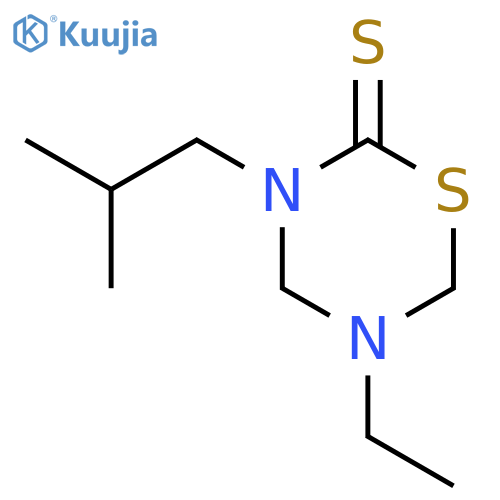 2H-1,3,5-Thiadiazine-2-thione, 5-ethyltetrahydro-3-(2-methylpropyl)- structure