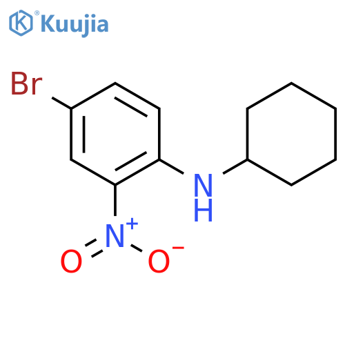 BENZENAMINE, 4-BROMO-N-CYCLOHEXYL-2-NITRO- structure