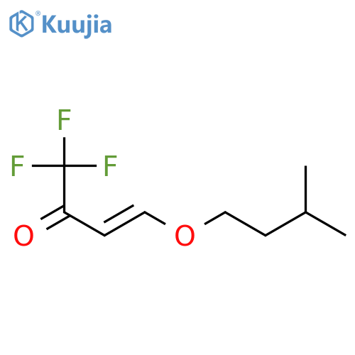 3-Buten-2-one, 1,1,1-trifluoro-4-(3-methylbutoxy)-, (3E)- structure