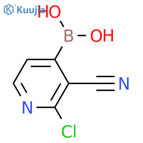 (2-Chloro-3-cyanopyridin-4-yl)boronic acid structure