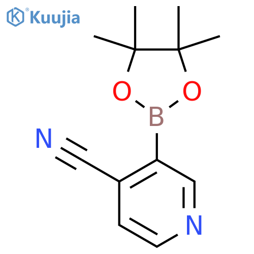3-(4,4,5,5-Tetramethyl-1,3,2-dioxaborolan-2-yl)isonicotinonitrile structure