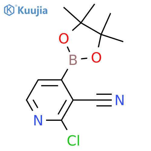 2-Chloro-4-(4,4,5,5-tetramethyl-1,3,2-dioxaborolan-2-yl)nicotinonitrile structure