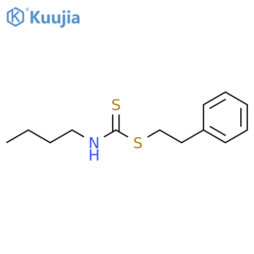 Carbamodithioic acid, butyl-, 2-phenylethyl ester structure