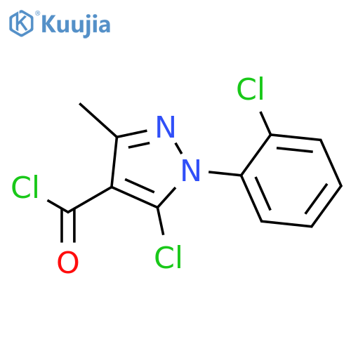 1H-PYRAZOLE-4-CARBONYL CHLORIDE, 5-CHLORO-1-(2-CHLOROPHENYL)-3-METHYL- structure