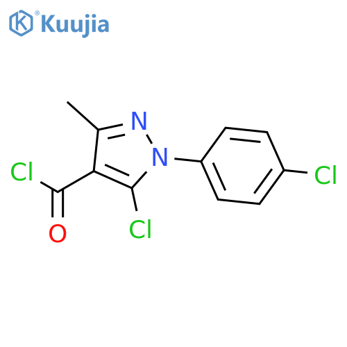 1H-PYRAZOLE-4-CARBONYL CHLORIDE, 5-CHLORO-1-(4-CHLOROPHENYL)-3-METHYL- structure
