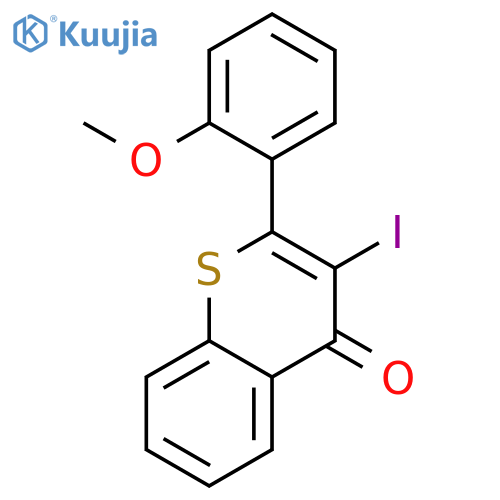 4H-1-BENZOTHIOPYRAN-4-ONE, 3-IODO-2-(2-METHOXYPHENYL)- structure