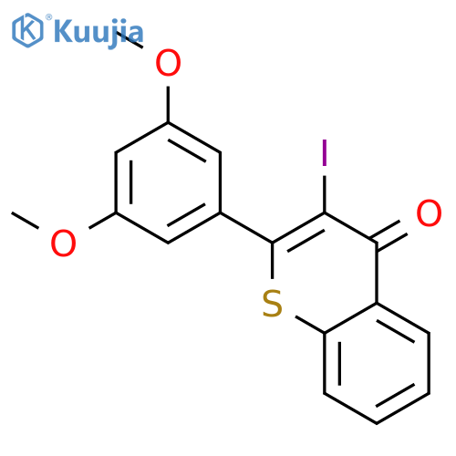 4H-1-BENZOTHIOPYRAN-4-ONE, 2-(3,5-DIMETHOXYPHENYL)-3-IODO- structure