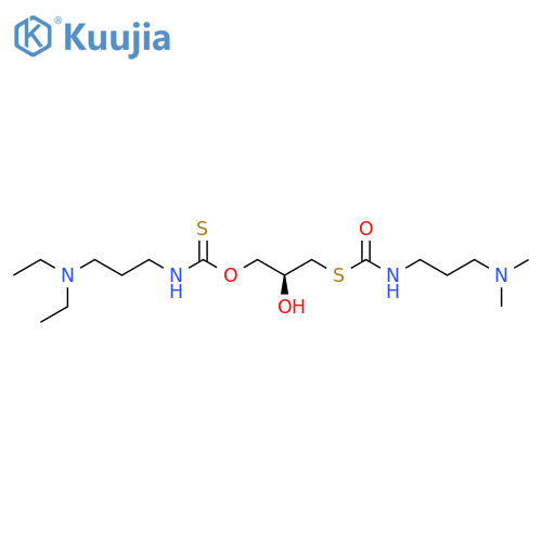 Carbamothioic acid, [3-(diethylamino)propyl]-,S-[3-[[[[3-(dimethylamino)propyl]amino]carbonyl]thio]-2-hydroxypropyl]ester structure