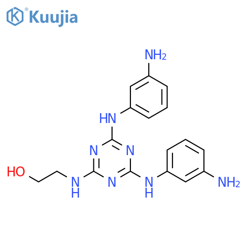 Ethanol, 2-[[4,6-bis[(3-aminophenyl)amino]-1,3,5-triazin-2-yl]amino]- structure