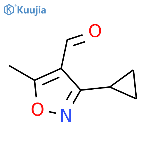 4-ISOXAZOLECARBOXALDEHYDE, 3-CYCLOPROPYL-5-METHYL- structure