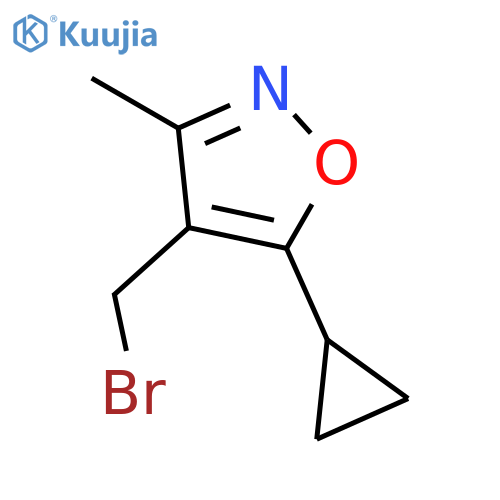 Isoxazole, 4-(bromomethyl)-5-cyclopropyl-3-methyl- structure