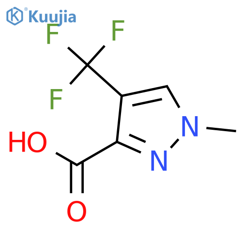 1-methyl-4-(trifluoromethyl)-1H-pyrazole-3-carboxylic acid structure