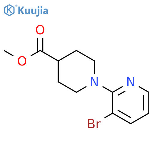 methyl 1-(3-bromopyridin-2-yl)piperidine-4-carboxylate structure