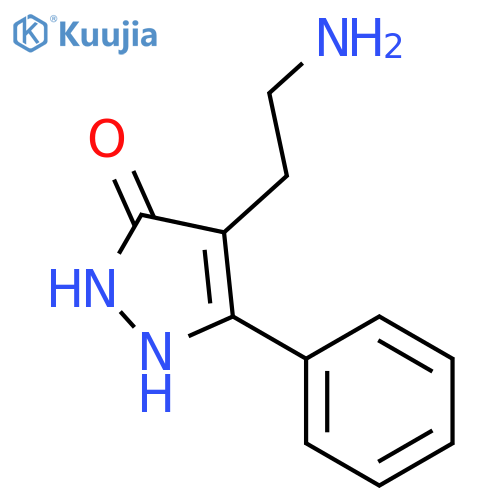 4-(2-Aminoethyl)-5-phenyl-1,2-dihydro-3H-pyrazol-3-one structure
