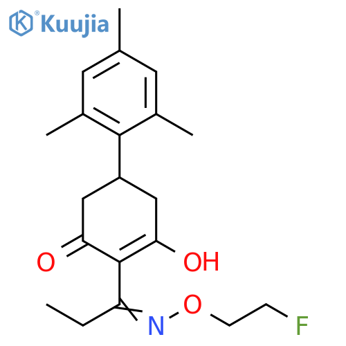 2-Cyclohexen-1-one, 2-[1-[(2-fluoroethoxy)imino]propyl]-3-hydroxy-5-(2,4,6-trimethylphenyl)- structure
