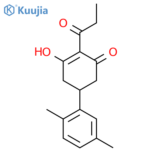 2-Cyclohexen-1-one, 5-(2,5-dimethylphenyl)-3-hydroxy-2-(1-oxopropyl)- structure