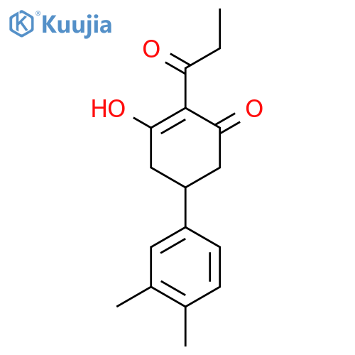 2-Cyclohexen-1-one, 5-(3,4-dimethylphenyl)-3-hydroxy-2-(1-oxopropyl)- structure