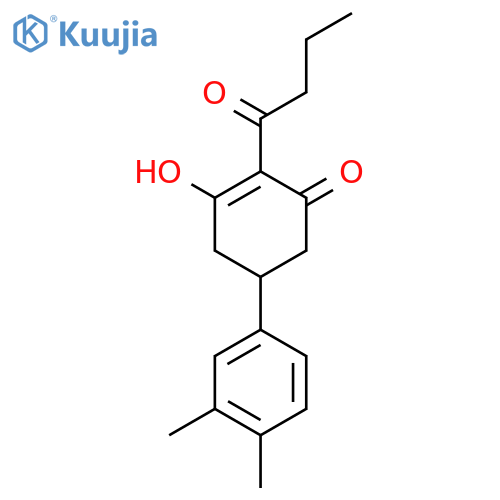 2-Cyclohexen-1-one, 5-(3,4-dimethylphenyl)-3-hydroxy-2-(1-oxobutyl)- structure