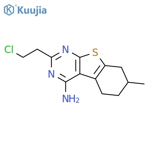 5-(2-Chloroethyl)-11-methyl-8-thia-4,6-diazatricyclo7.4.0.0,2,7trideca-1(9),2,4,6-tetraen-3-amine structure