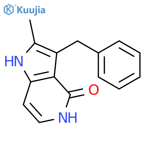 4H-Pyrrolo[3,2-c]pyridin-4-one, 1,5-dihydro-2-methyl-3-(phenylmethyl)- structure