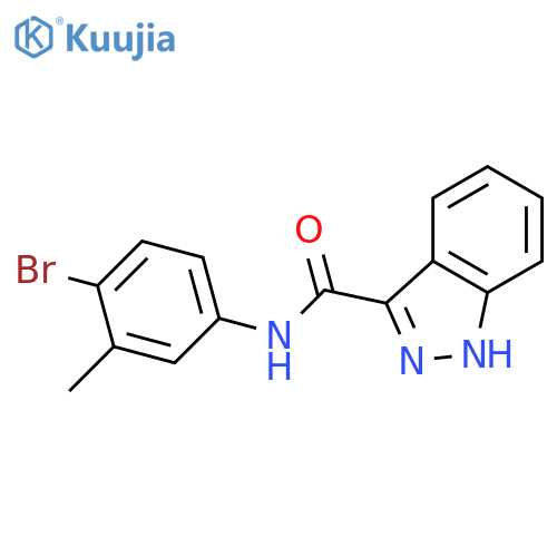 N-(4-bromo-3-methylphenyl)-1H-indazole-3-carboxamide structure