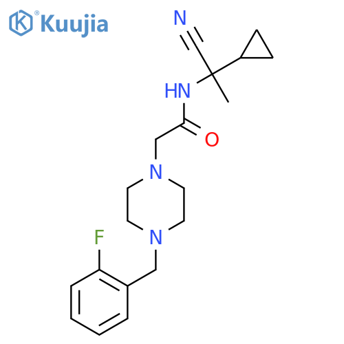 N-(1-cyano-1-cyclopropylethyl)-2-{4-[(2-fluorophenyl)methyl]piperazin-1-yl}acetamide structure