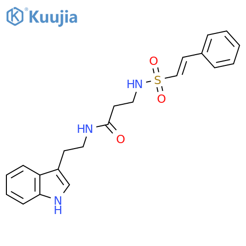 N-[2-(1H-indol-3-yl)ethyl]-3-(2-phenylethenesulfonamido)propanamide structure