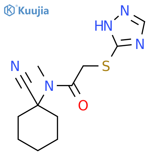 N-(1-cyanocyclohexyl)-N-methyl-2-(4H-1,2,4-triazol-3-ylsulfanyl)acetamide structure