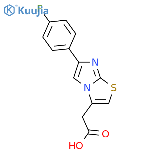 2-6-(4-Fluorophenyl)imidazo2,1-b1,3thiazol-3-ylacetic Acid structure