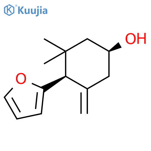 Cyclohexanol, 4-(2-furanyl)-3,3-dimethyl-5-methylene-, (1R,4S)-rel- structure