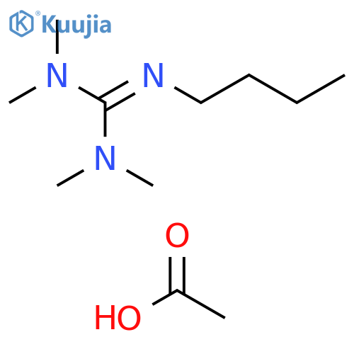 Guanidine, N''-butyl-N,N,N',N'-tetramethyl-, monoacetate structure