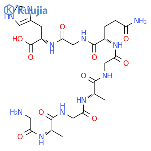 L-HISTIDINE, GLYCYL-L-ALANYLGLYCYL-L-ALANYLGLYCYL-L-GLUTAMINYLGLYCYL- structure