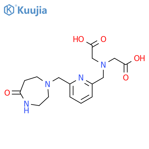 Glycine, N-(carboxymethyl)-N-[[6-[(hexahydro-5-oxo-1H-1,4-diazepin-1-yl)methyl]-2-pyridinyl]methyl]- structure