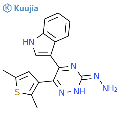 1,2,4-TRIAZIN-3(2H)-ONE, 6-(2,5-DIMETHYL-3-THIENYL)-5-(1H-INDOL-3-YL)-, HYDRAZONE structure